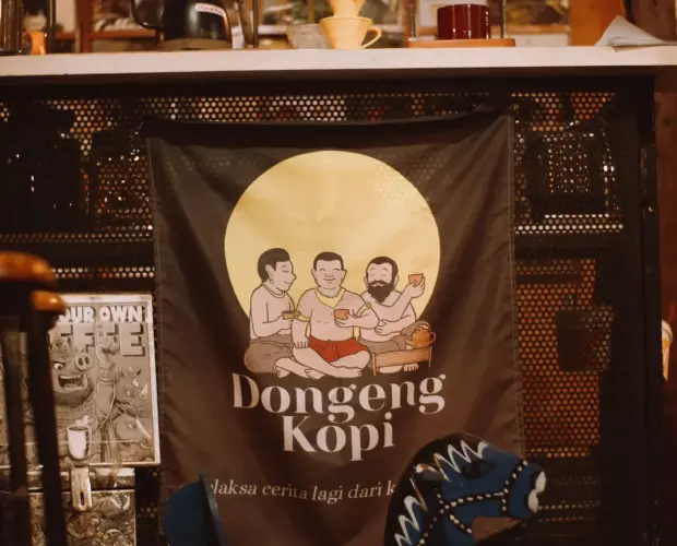 Ilustrasi filosofi fokus pada satu tujuan hidup di Dongeng Kopi Jogja.